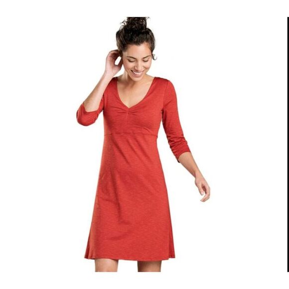 Toad&Co Dresses & Skirts - NWT Toad & Co Rosalinda Organic Cotton Dress in Ketchup Jersey Stretch Size M